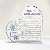 Memorial Letter From Heaven - Personalized Acrylic Plaque, Memorial Gift For Loss Of Loved One